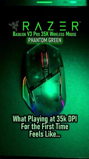‪@razer‬ Basilisk V3 Pro 35K PG - Using 35,000 DPI For the First Time... #Razer