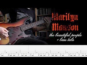 Marilyn Manson - The Beautiful People - Bass Cover + free tab download