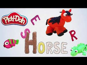 ABC Animals Play Doh part 3 - Alphabet Wordplay for Kids - Animal Names and Sounds for Toddlers
