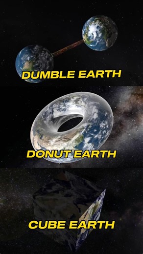 Earth vs Earth Shape vs Flat Earth vs Dumble vs Cube Earth 🌍💀 #shorts #space #science #nasab