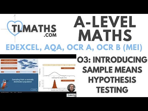A-Level Maths: O3-01 Introducing Sample Means Hypothesis Testing