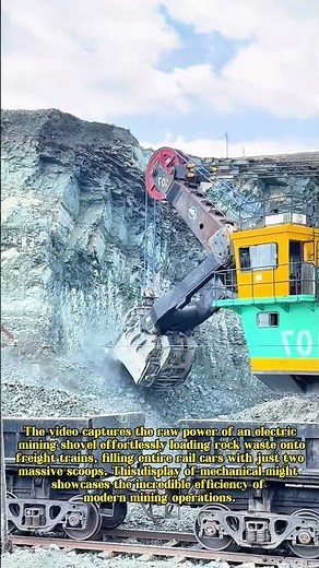Two Scoops to Full: The Jaw-Dropping Power of a Mining Shovel Loading Rock Waste!