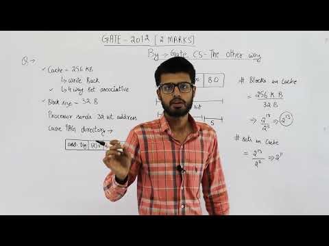 Gate 2012 pyq CAO | A computer has a 256 KByte, 4-way set associative, write back data cache