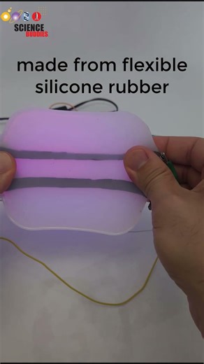 robotic skin with silicone rubber and conductive fabric | science project