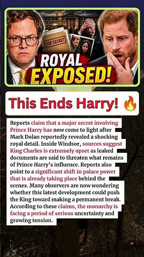 BREAKING: Mark Dolan EXPOSES the Secret That Could End Prince Harry’s Royal Future!