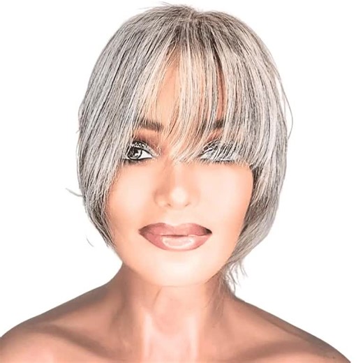 Grey Clip-in Human Hair Topper for Thinning Crown - 10 Inch Natural Volume Lightweight & Breathable - Etsy