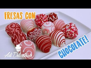 Cómo decorar FRESAS CON CHOCOLATE! Super fácil! #diadelosenamorados #14defebrero #adidelicatessen