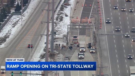 New ramp from SB Tri-State Tollway to County Line Road opening