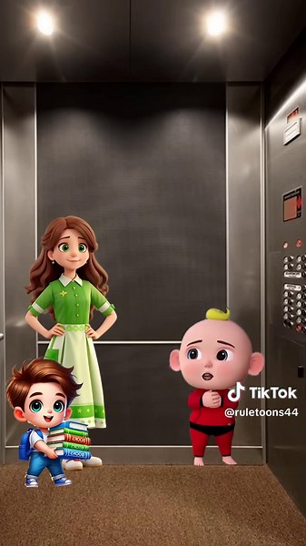 She told not to play with elevator button #elevator #english #shorts #usa