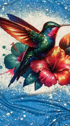 Colorful Hummingbird - Gildan Softstyle Bleached Heather Sapphire T-Shirt Thank you so much for the support!! Follow & Message Sassy Bundles to place orders & for any questions. | Sassy Bundles | Facebook