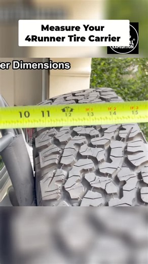 TacticalExpedition on Instagram: "See how to measure the rear tire carrier dimensions on a 4Runner! Get the perfect fit for your spare tire. #4Runner #TireCarrier #OffRoad #DIY #CarMods #TruckLife"