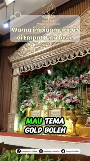 Apa warna impianmu? Yuk sini Empat Putri bantuu hubungi 085591302350 #wedding #pernikahan #dekorasi