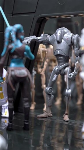 Aayla Secura' ship under attack | Star Wars figures Diorama