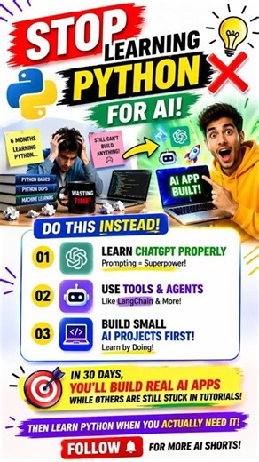Stop Learning Python for AI ❌ Do THIS Instead (Faster Way)