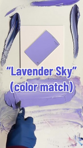 Lavender Sky Color Matching: ASMR Oil Paint Colour Theory