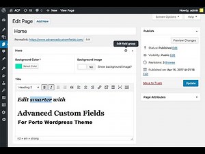 How to create and use Custom Fields with ACF in Porto WordPress