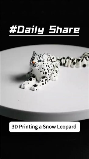 3D Printing a Snow Leopard #3DPrinting #SnowLeopard #Model #Figure #TimeLapse