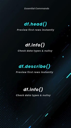 5 pandas command you must know #machinelearning #data #datascience #pythonprogramming #python