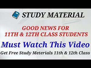 Notes & Study Material for 11th & 12th Class | All Subjects | jkbose & CBSE