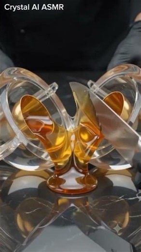 🪐 Crystal Saturn Reveals Its Golden Core 💎#aiasmr #saturn #planet