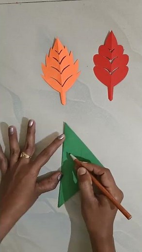 DIY Paper Leaf Craft | Easy Origami Leaf Tutorial | #papercraft