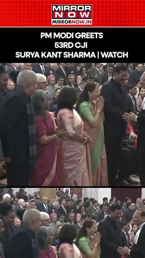 PM Modi Greets 53rd CJI Justice Surya Kant Sharma After Swearing Ceremony | Watch #shorts