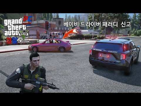 베이비 드라이버 패러디 신고 - GTA V LSPDFR 0.4.9: 경찰모드 시즌 IV #454