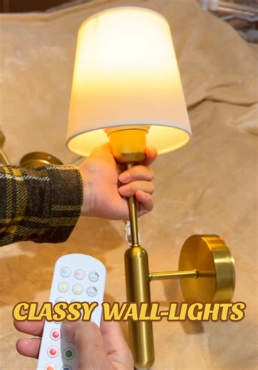 Classy and stylish rechargeable remote control wall lights no wiring required #walllights #tiktokshop #home