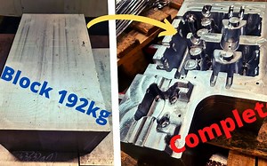 192KG的复杂模型粗加工！超解压的国外小哥数控铣床开槽全过程