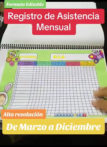 3.4K reactions · 815 shares | Registro de asistencia editable (power point) Contiene cuadros de asistencia por mes de marzo a diciembre. Costo 5 soles | Miss Lucero | Facebook
