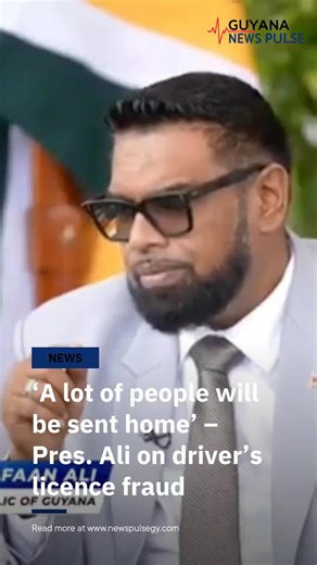 President Dr. Irfaan Ali on Tuesday signalled that widespread disciplinary action is imminent, declaring that “a lot of people will be sent home” as the government finalises a sweeping audit into illegally obtained driver’s licences. #news #fyi #guyana #licence