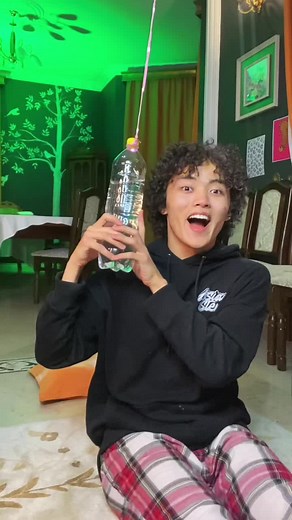 Levitation Trick with a Plastic Water Bottle