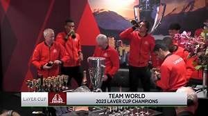 Team World Popping Champagne | Laver Cup 2023