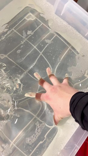 ultra clear base😳 it’s thicc, comment a name for it😎 #slime #clear #satisfying