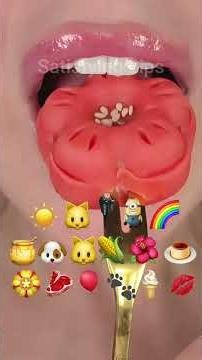 Which Satisfying ASMR Eating Emoji Challenge Shall We Eat Next?#satisfyinglips #asmr