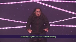 Oh what a time to be visited by a demon dog! You never know who's going to be in the audience.... Come and be part of it next spring! UK Humournoid tickets available now: https://www.mickperrin.com/tours/ross-noble-humournoid/ | Ross Noble