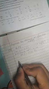 How to solve the recurring decimal to fraction?