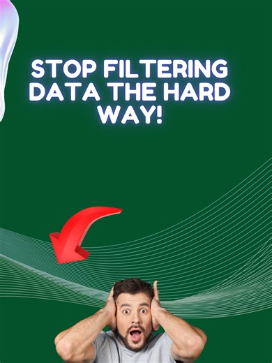 🚀 Stop wasting time filtering data manually! Try this Excel trick instead. ✅ Step 1: Make sure your data has headers. ✅ Step 2: Use the FILTER function to filter your data dynamically. ✅ Step 3: Lock your ranges with F4 to prevent errors. ✅ Step 4: Drag the formula across to apply it to more columns. ⚡ Filtering data has never been this EASY! 💡 Want my 26 Must-Know Excel Shortcuts Cheat Sheet? Comment EXCEL, and I’ll DM it to you! #ExcelTips #ProductivityHacks #SpreadsheetSkills #WorkSmarter