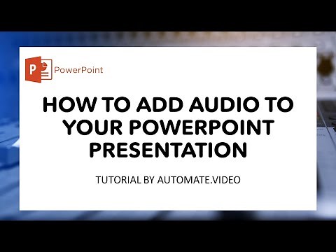 How to add audio tracks to your PowerPoint presentation
