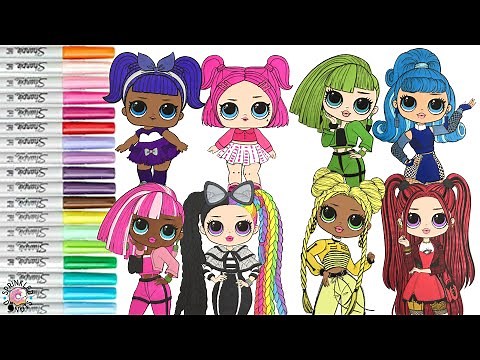 LOL Surprise Makeover as Rainbow High Coloring Book Compilation Ruby Sunny Jett Skyler and More