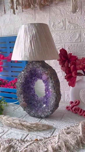 Mansi Deliwala| Resin | Workshop | Unlock the magic of crystals and create your own stunning Amethyst Geode Lamp 💜✨ Join our exclusive Amethyst Lamp Workshop and learn... | Instagram