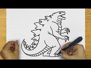 HOW TO DRAW GODZILLA MINUS ONE | STEP BY STEP | DRAWING GODZILLA MINUS ONE EASY