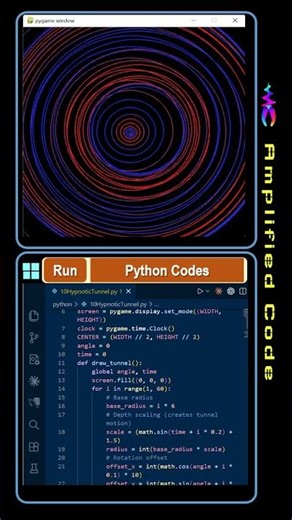 105: Hypnotic Tunnel | Python Programming #coding