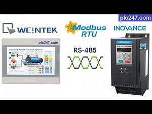 HMI Weintek "Modbus RTU" Inovance MD200 Tutorial