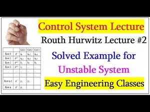 Solved Example of Unstable System using Routh Hurwitz Criteria