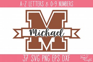 Varsity Split Letters SVG, Sport Monogram SVG, Split Sport Alphabet SVG, Varsity Monogram Svg, Split College Letters, Football Split Font - Etsy
