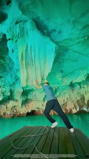 Incredible Bare-Hand Boat Navigation Through China's Stunning Karst Cave