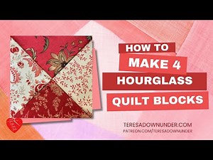 Make 4 hourglass blocks at once with precuts