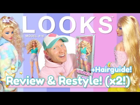 Barbie LOOKS (2023) Model 16 🌸 Review & 2 Restyles! (+Hair Tutorial and 2 Lookbooks)
