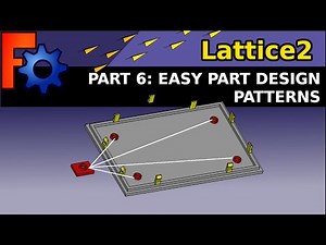 FreeCAD: Lattice 2: Easy Part Design Patterns | Repeating Lid Latches and holes